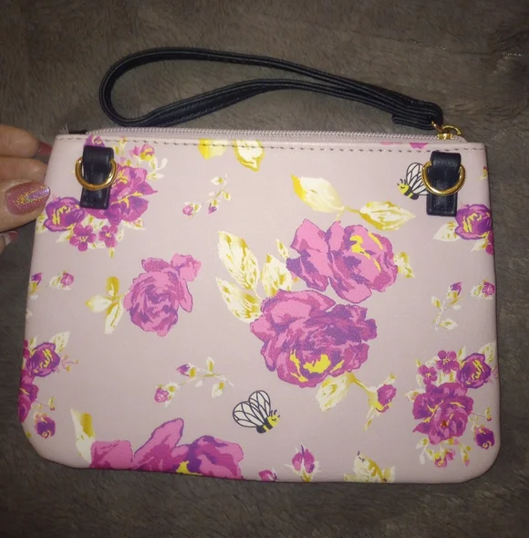 Betsey Johnson Pink Floral Wristlet - Picture 2 of 3